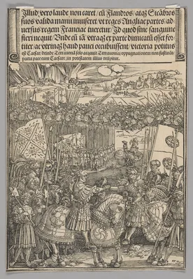 Maximilian and Henry VIII of England, plate 22 from Historical Scenes from the Life of Emperor Maximilian I from the Triumphal Arch — Albrecht Dürer