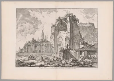 Temple of Sol and Luna…, from Views of Rome (Tempi del Sole e della Luna, o come altri, d'Iside e Serapi, from Vedute di Roma) — Giovanni Battista Piranesi