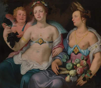 Venus, Cupid and Ceres — Cornelis van Haarlem