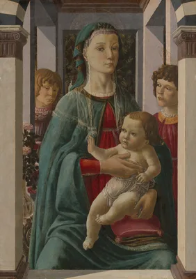 Virgin and Child with Two Angels — Francesco Botticini