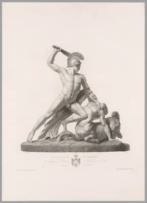Theseus and Centaur, Front View, from Oeuvre de Canova — Antonio Canova