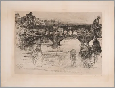 Ponte Vecchio, Florence (First Plate) — Frank Duveneck