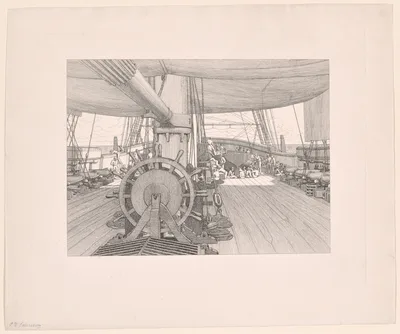 The Deck of a Warship — Christoffer Wilhelm Eckersberg