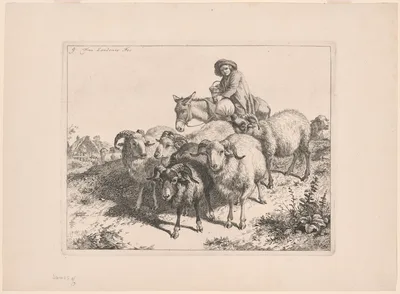 Plate 9, from The Set of 12 Pastorals Scenes — Francesco Londonio