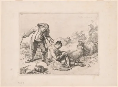 Plate 10, from The Set of 12 Pastorals Scenes — Francesco Londonio