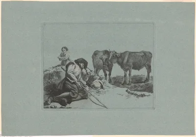 Plate 7, from The Set of 12 Pastorals Scenes — Francesco Londonio