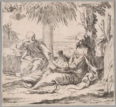 The Rest on the Flight into Egypt — Elisabetta Sirani