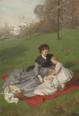 Mother and Children — Pál Szinyei Merse