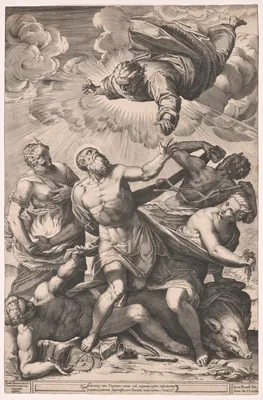 The Temptation of Saint Anthony — Agostino Carracci