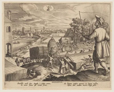 August, from Twelve Months — Adriaen Collaert