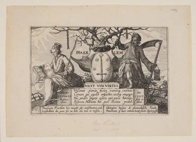 Title, from Views in the Surroundings of Haarlem (Plaisante Plaetsen) — Claes Janszoon Visscher II