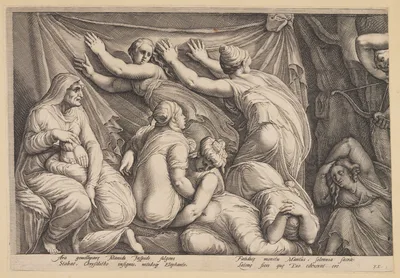 The Punishment of Niobe (Plate 1) — Jan Saenredam