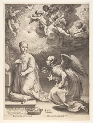 The Annunciation, from The Birth and Early Life of Christ — Hendrik Goltzius