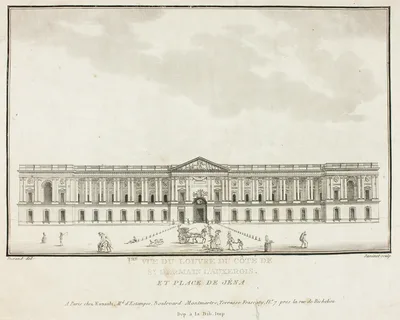View of the Louvre from the Side of St. Germain l'Auxerrois — François-Louis Français