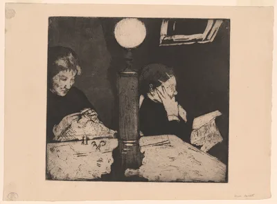 Under the Lamp — Mary Cassatt