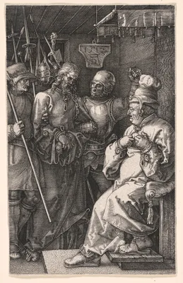 Christ before Caiaphas, from The Engraved Passion — Albrecht Dürer