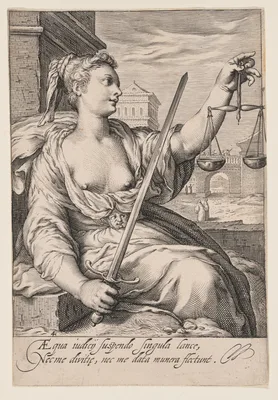 Justice, from The Seven Virtues — Jacob Matham