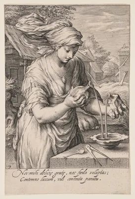 Temperance, from The Seven Virtues — Jacob Matham