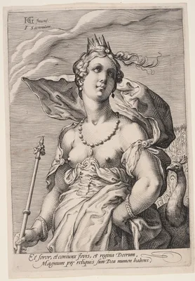 Juno, from Three Goddesses — Jan Saenredam