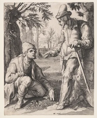 Two Peasants — Jacob Matham