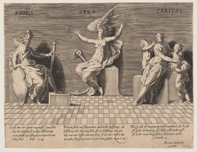 The Theological Virtues: Faith, Hope, and Charity — Adriaen de Weerdt
