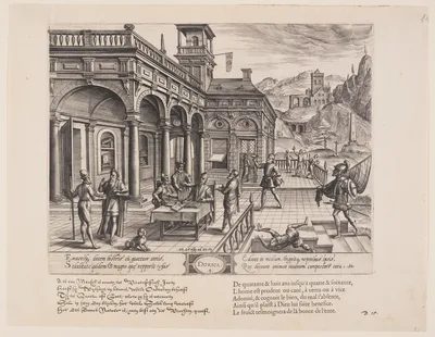 Dorica, from Theatrum Vitae Humanae (The Ages of Man) — Johannes Wierix