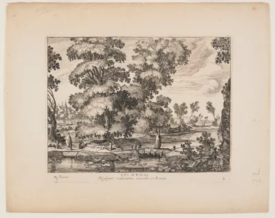 The Priest Passing the Man, from Landscapes with the Story of the Good Samaritan — Simon Frisius