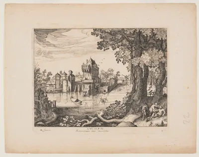 The Samaritan Finding the Man, from Landscapes with the Story of the Good Samaritan — Simon Frisius