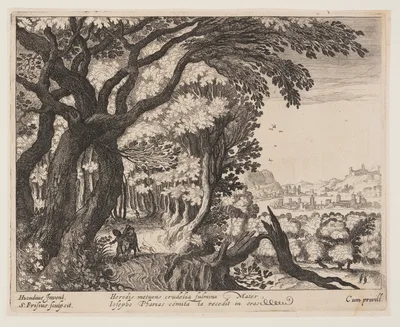 The Flight into Egypt, from Landscapes with Scenes from the Life of Christ — Simon Frisius