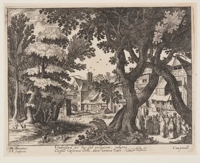 The Tribute Money, from Landscapes with Scenes from the Life of Christ — Simon Frisius