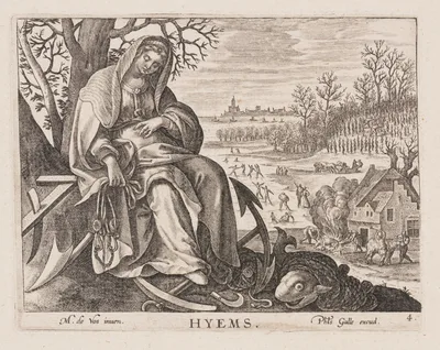 Hyems, from Four Seasons — Philip Galle