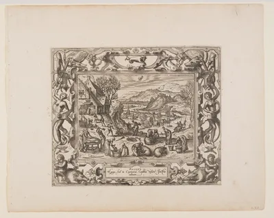 December, from The Twelve Months — Pieter van der Borcht
