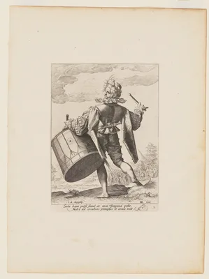 Drummer, from Officers and Soldiers of the Bodyguard of Emperor Rudolph II — Jacob de Gheyn II