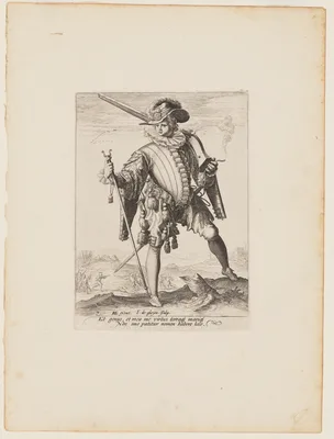 Soldier with Arquebus, from Officers and Soldiers of the Bodyguard of Emperor Rudolph II — Jacob de Gheyn II