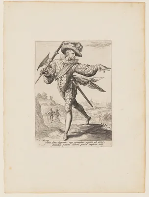 Sergeant, from Officers and Soldiers of the Bodyguard of Emperor Rudolph II — Jacob de Gheyn II