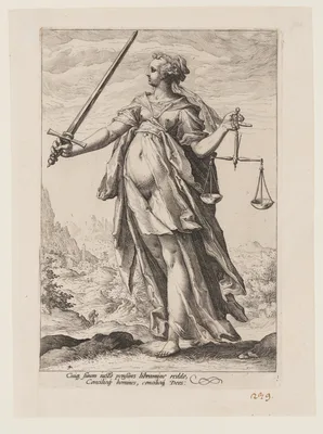 Justice, from The Virtues — Jacob Matham