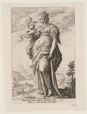 Prudence, from The Virtues — Jacob Matham