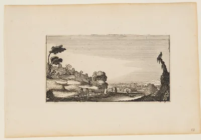 Hilly Panorama, from Twelve landscapes with Figures — Gillis van Scheyndel