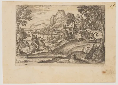 Two Riders and Herdsman — Pieter van der Borcht