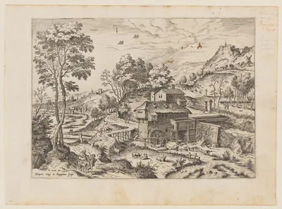 The Flight into Egypt, from Landscapes with Biblical and Mythological Scenes — Hieronymus Cock