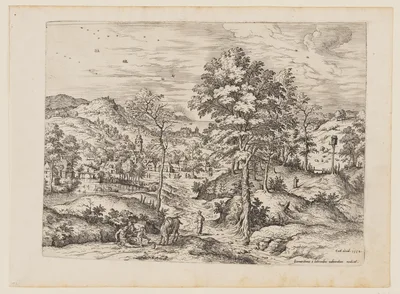 The Good Samaritan, from Landscapes with Biblical and Mythological Scenes — Hieronymus Cock