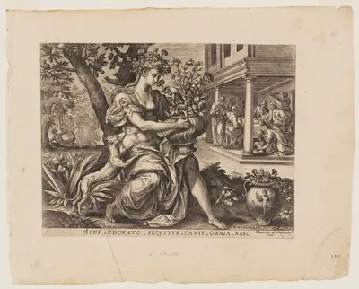 Smell, from The Five Senses — Adriaen Collaert