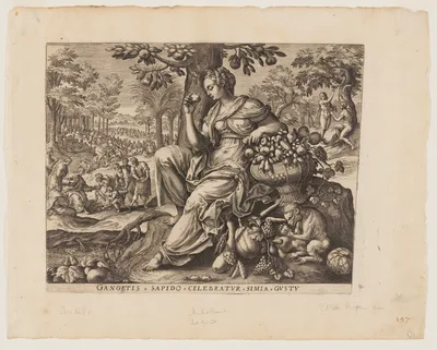 Taste, from The Five Senses — Adriaen Collaert