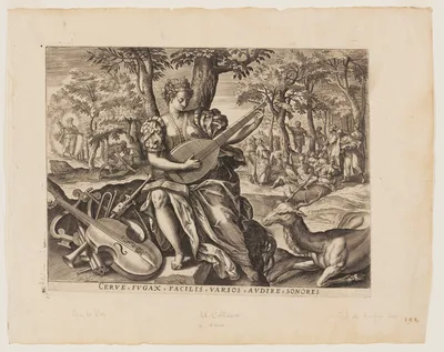 Hearing, from The Five Senses — Adriaen Collaert