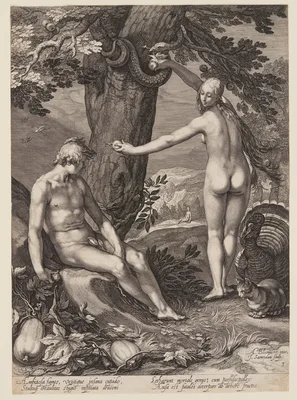 Temptation of Man, from History of the First Parents of Man — Jan Saenredam