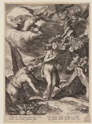 Expulsion from Eden, from History of the First Parents of Man — Jan Saenredam