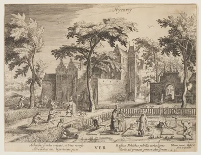 Nyenroy - Spring, from The Seasons, View of Castles in the Vicinity of Amsterdam — Hessel Gerritsz