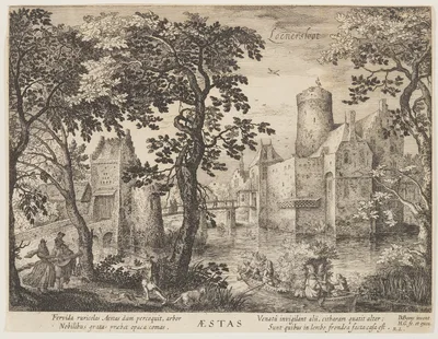 Loenersloot - Summer, from The Seasons, View of Castles in the Vicinity of Amsterdam — Hessel Gerritsz