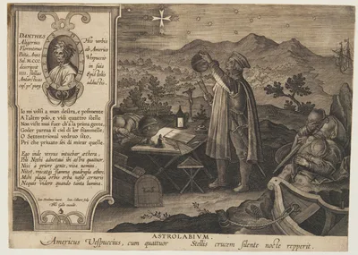 The Astrolabe - Amerigo Vespucci, from Nova Reperta — Stradanus