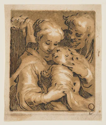 The Virgin and Child with St. Joseph — Abraham Bloemaert
